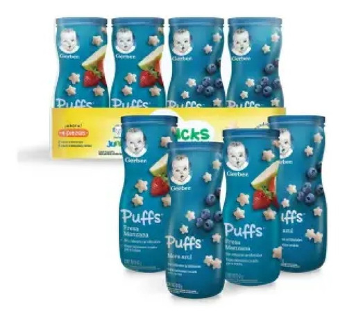 Snack Puff Gerber 4 Pzas De 42 G Msi