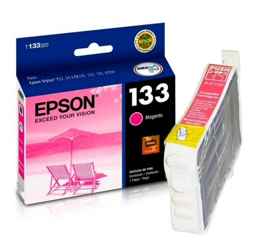 Cartucho Epson 133 Magenta T133320 Original - Aj Hogar