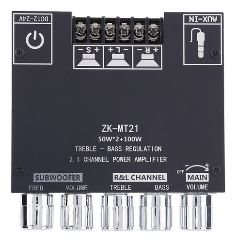 Placa Amplificadora Estéreo Bt5.0 De 2.1 Canales Zk-mt21 2x5