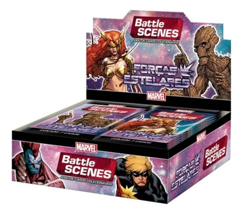 Box Card 36 Boosters Battle Scenes Marvel Forças Estelares