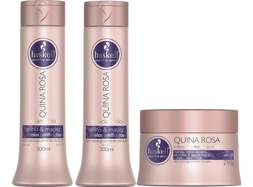 Quina Rosa Haskell Shampoo Condicionador E Mascara