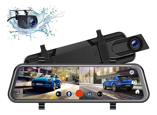 Retrovisor Dvr Camara De Reversa Vision Nocturna Y 32gb Card