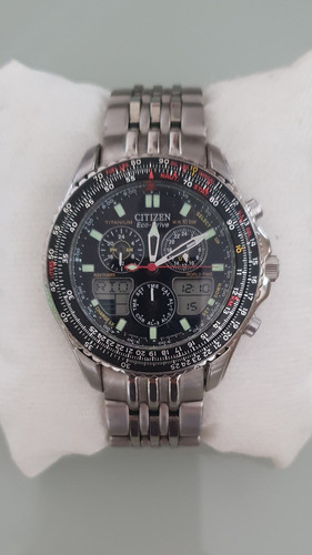 Citizen Navihawk Jr3034-59e Titânio C650 Eco Drive Red (Usado)