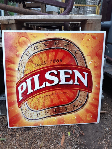 Cartel Publicidad Cerveza  Pilsen 50 X 50