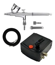 Comprar Mini Compresor Y Aerógrafo 0.3mm Doble Acción Copa Gravedad