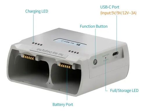 Cargador Dual LCD Para Baterías DJI Neo – Con Modo Almacenamiento Y Carga Rápida