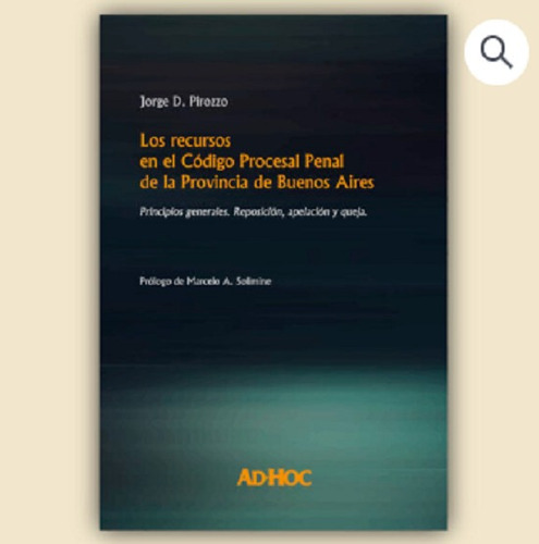 Los Recursos En El Código Procesal Penal De La Provincia De Buenos Aires., De Pirozzo, Jorge D.. Editorial Ad-hoc, Tapa Blanda, Edición 2017 En Español