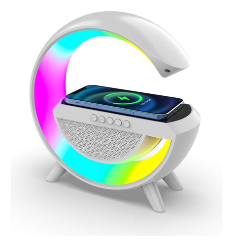 Bocina De Alarma Bluetooth Con Colorida Luz Rgb Rítmica