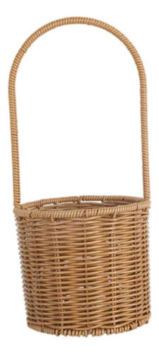 Cesta De Canasta De Manos Canasta De Decoración 15x15x32cm