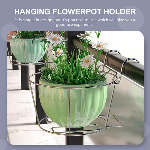 Soporte De Flores Para Balcón, De Acero Inoxidable, Práctico