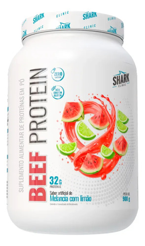 Suplemento Proteína Bovina + Colágeno 900g Shark Pro Sabor Melancia Com Limão