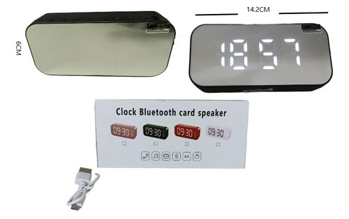 Reloj Despertador Con Parlante Bluetooth Pantalla Lcd Alarma