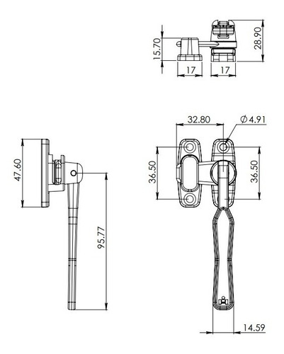 Imagen 4 de 4 de Jaladera Universal De Proyeccion Para Ventana