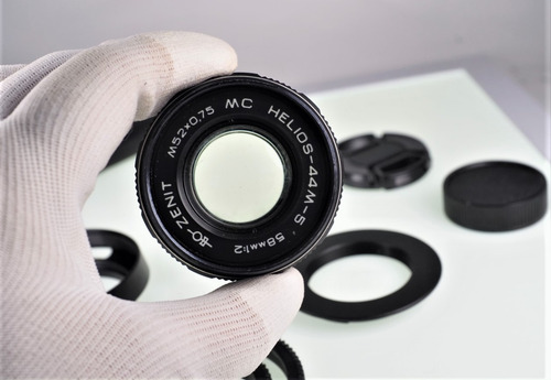 Imagem 2 de 5 de R$695 Helios 44m-5 58mm F2 M42 Kit Desclik +adaptador+extras