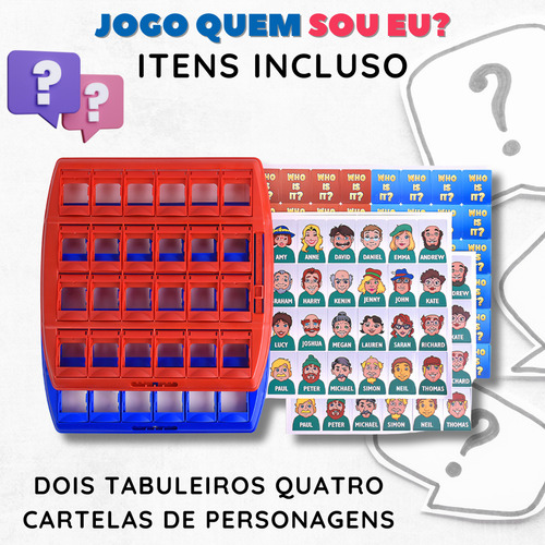 Jogo Quem Sou Eu ? Educativo Com Tabuleiro E Cartas Advinha