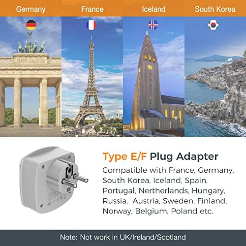 Tessan Adaptador De Corriente Para Viajes A Alemania