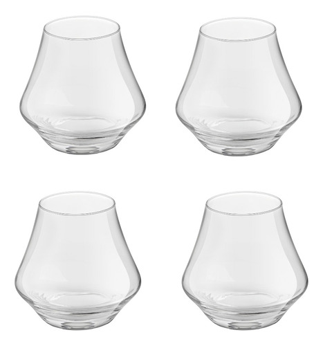 Set X 4 Vasos Whisky Artisan Curve 290 Ml Color Agua