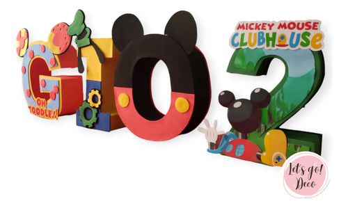 Letras 3d Mickey Mouse Clubhouse