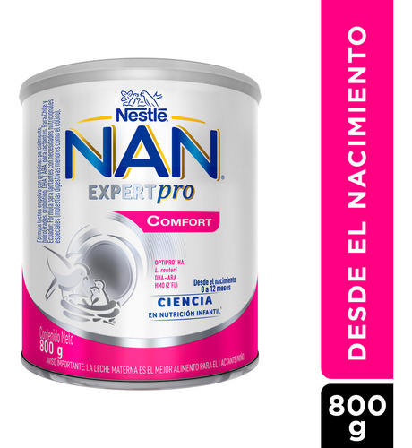Leche Nan Comfort 800g Tarro Fórmula Infantil