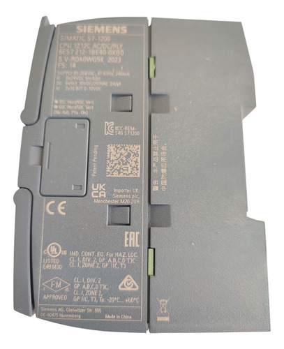 Plc Siemens S71200 Cpu 1212 Ac/ Dc/ Rly 8 In /6 Out