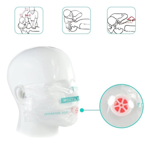 Paquete Lsika-z De 5 Piezas Cpr Cpr Face Shield Mask Kit De