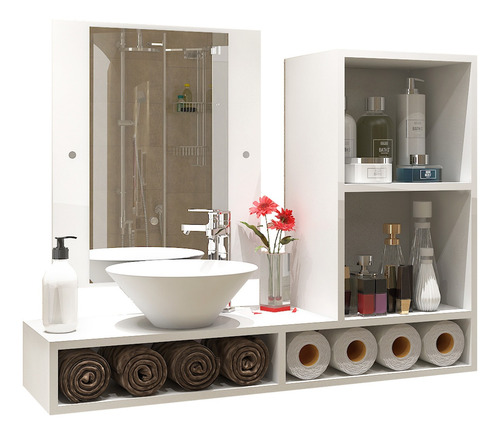 Imagen 1 de 5 de Juego De Baño Repisa Estantería Mueble Sin Bacha