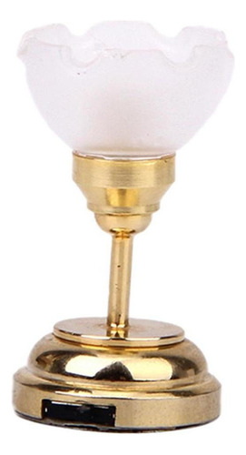 8x Metal Chapado En Oro 1:12 Modelo De Lámpara De Techo Led