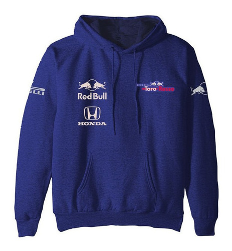 Buzo Canguro Estampado F1 Toro Rosso 2018 100% Algodón