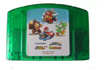 Super Mario 64 Kart Smash Bros Yoshi Story N64 Cartucho 4en1