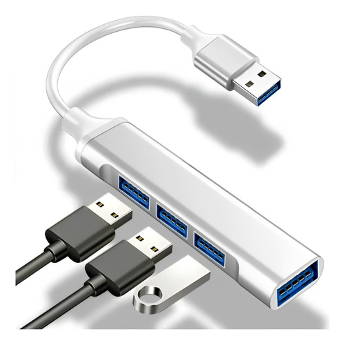 Hub Usb 3.0 Adaptador Extensión Para Laptop, Pc 4 En 1