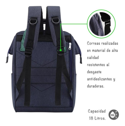 Mochila Bolso Himawari Con Monedero Ideal Notebook Varios Colores Envio Gratis