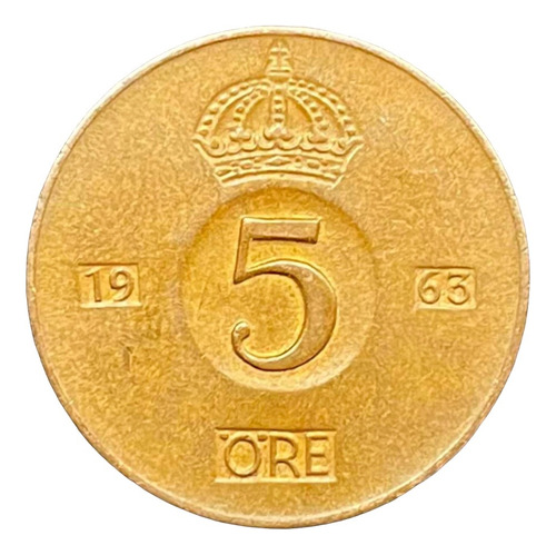 Suecia - 5 Ore - Año 1963 - Km #822 - Corona