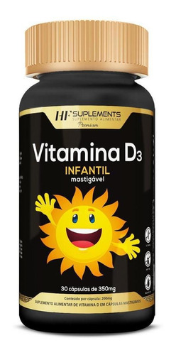 Vitamina D3 Infantil 30caps Mastigavel Hf Suplements