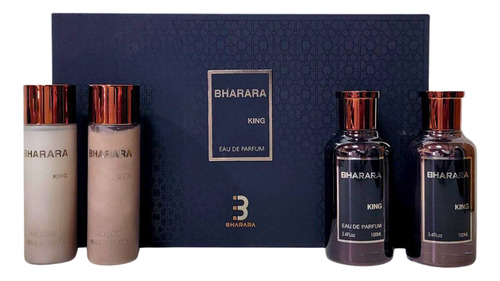 Set Bharara King 100ml Edp (4 Pzas) Volumen De La Unidad 100 Ml