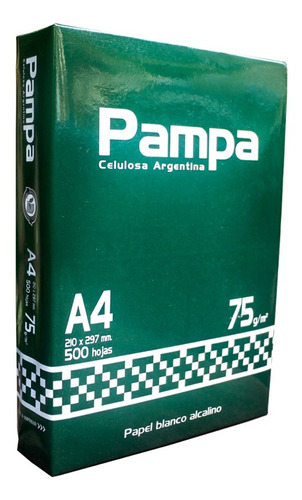Resma Pampa A4 75 Gr. Envio Gratis Por 15 Resmas En C.a.b.a