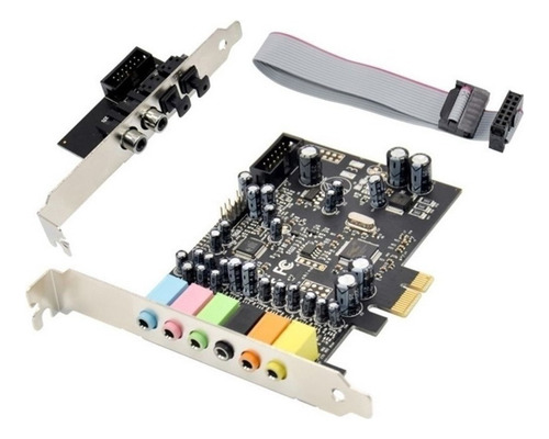 Placa De Sonido PCIE 7.1 con salidas y entradas analógicas 3.5mm y digitales TOSLINK coaxial Amitosai MTS-PCIE71DIGITAL