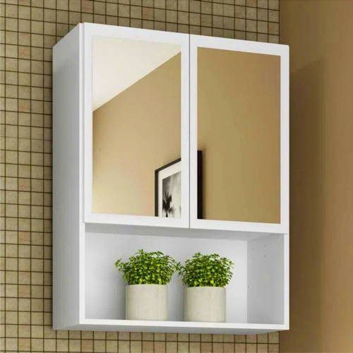 Estante Aereo Multiuso Smart Blanco Con Espejo - Be Design