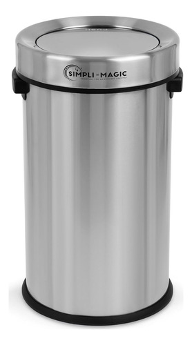 70 Liter Soft-close, Smudge Resistant Open Top Trash Can Wit