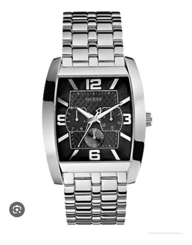 Reloj De Pulsera Hombre Guess Caballero Correa Plateada