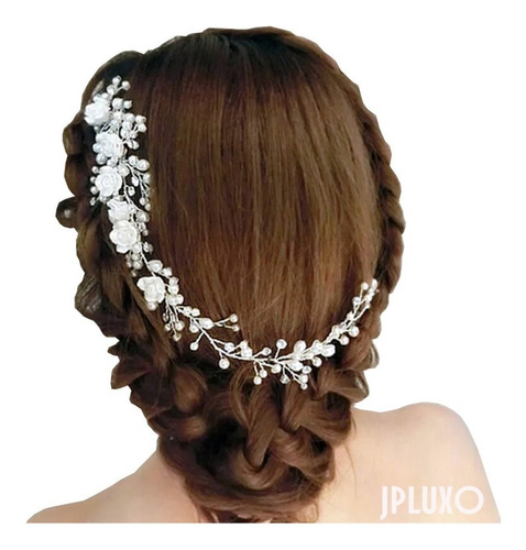 Arranjo Para Cabelo Noiva Pente Casamento Dama Perola Veu