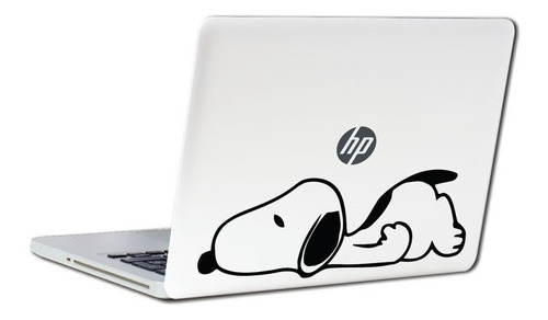 Vinil Decorativo Para Laptop Snoopy Acostado