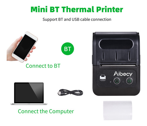Impresora Térmica Móvil Aibecy Mini Usb Bill Pos