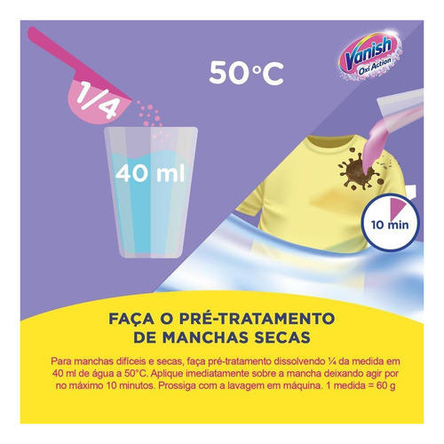 Tira Manchas Em Po Vanish Oxi Action Sache 120g