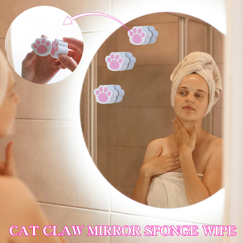 Cute Claw Espejo Limpiar Con Esponja Para Baño