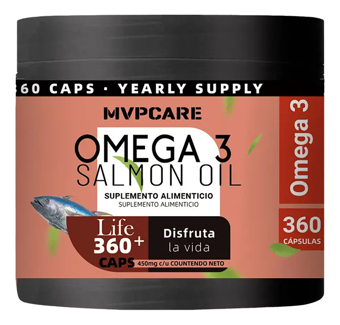 Óleo de peixe ômega 3 360 cápsulas Mvkcare Omega 3 cápsulas sem sabor