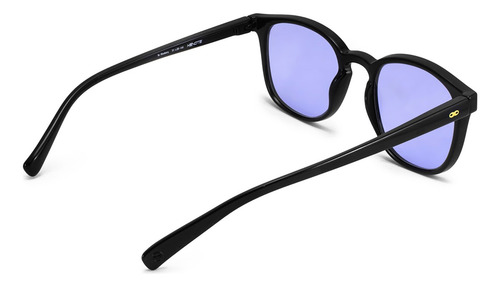Anteojos Sol Infinit Xenote Negro Brillo Lente Blueberry