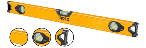 Imagen 1 de 4 de Nivel Aluminio (40cm) Ingco Hsl18040 Amarrilo Ma-ma