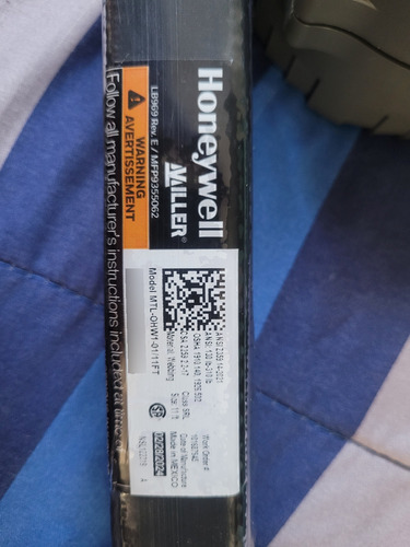 Linea De Vida Retráctil Miller Turbolite 3m Con Absorvedor (Usado)