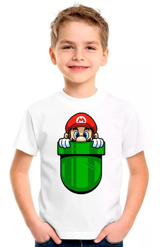 Camisa Camiseta Jogo Super Mario Blusa Moleton Regata