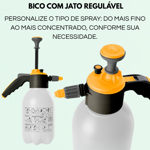 Pulverizador Multiuso 2l Ideal Para Sanitização E Jardins Branco